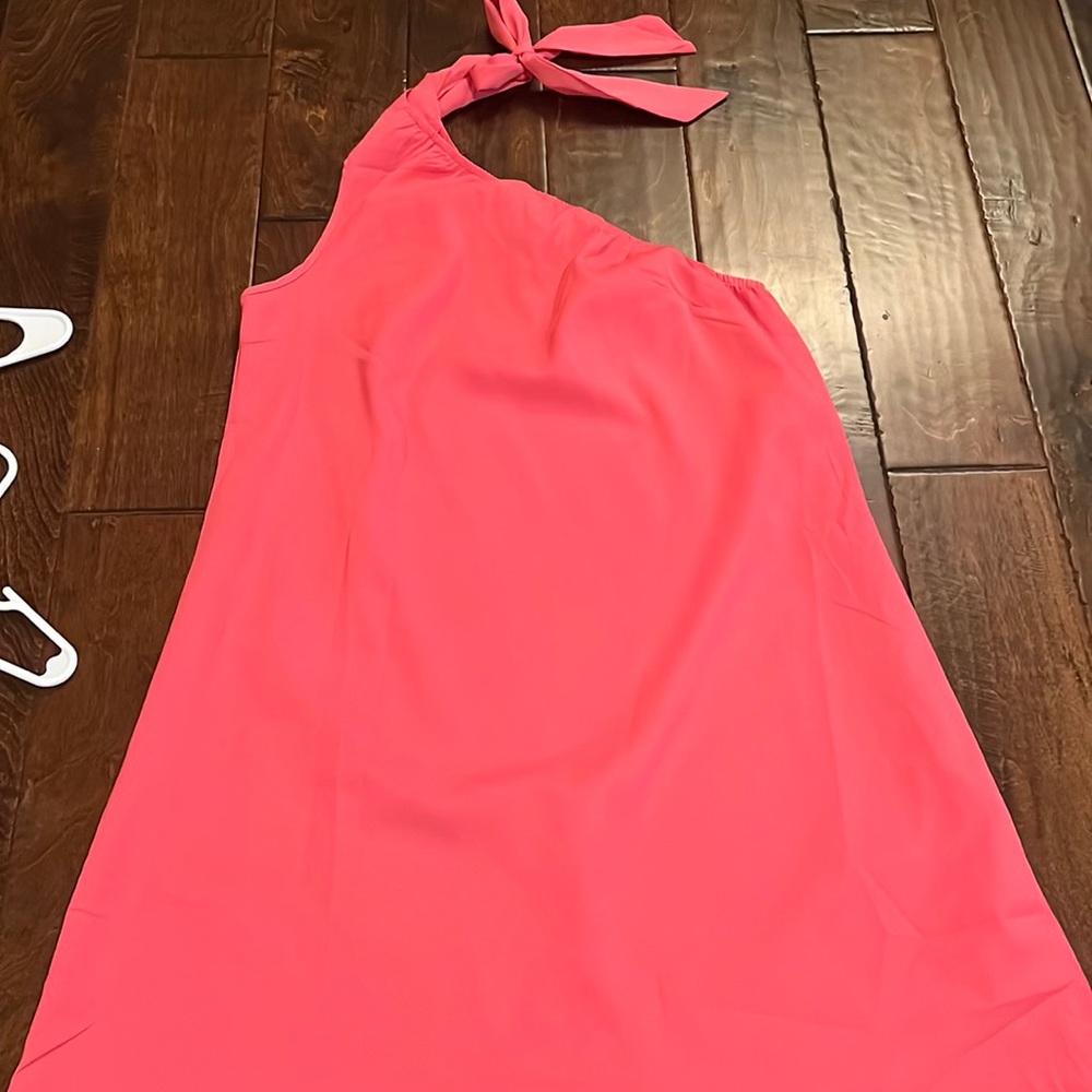 pink one shoulder tie dress, very casual, size large